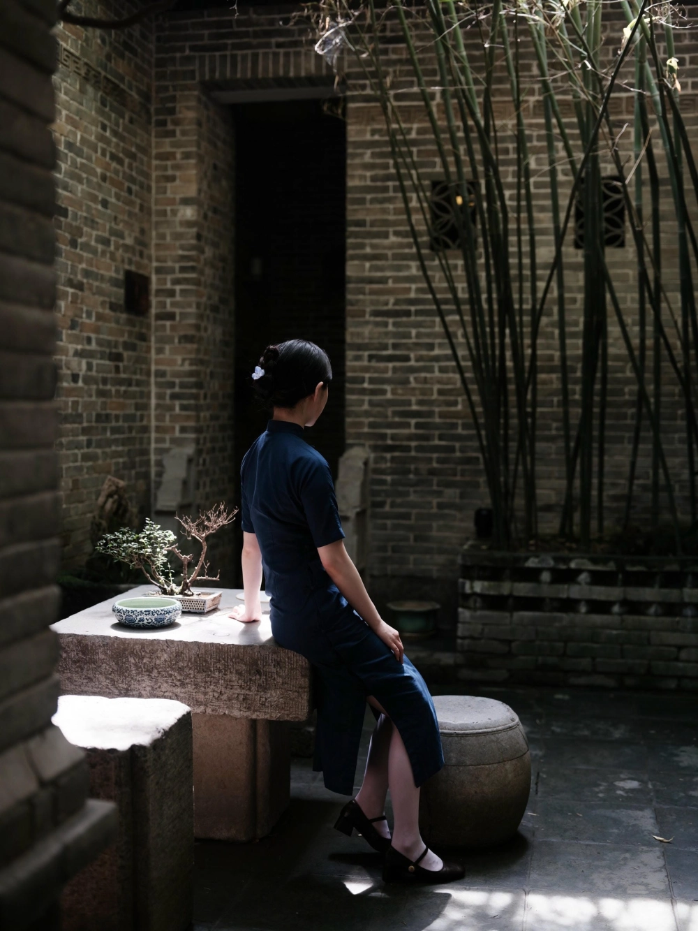 A perfect outdoor portrait of Chen Zihe