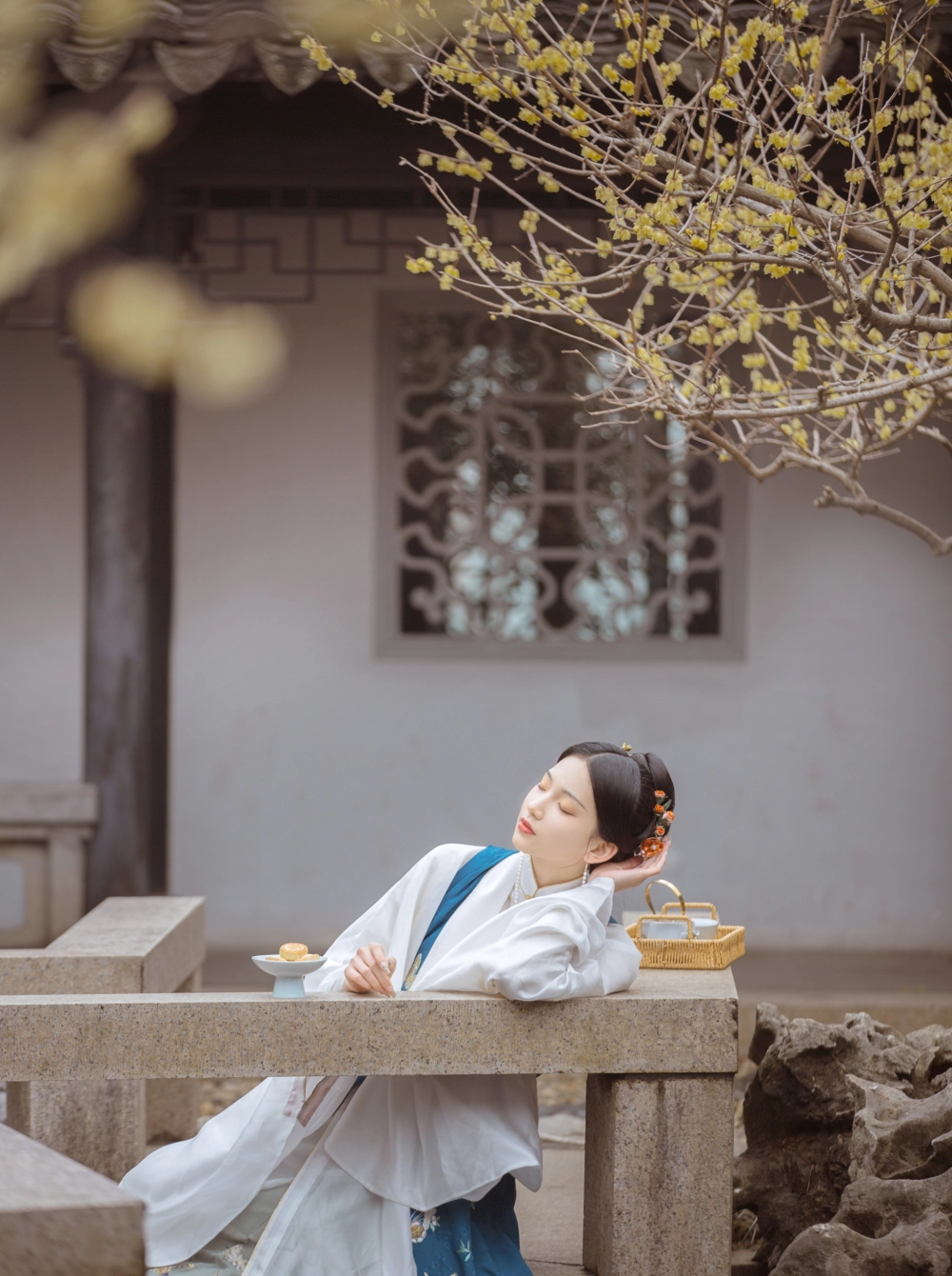 Er Yi Zhi in a moment of classic beauty