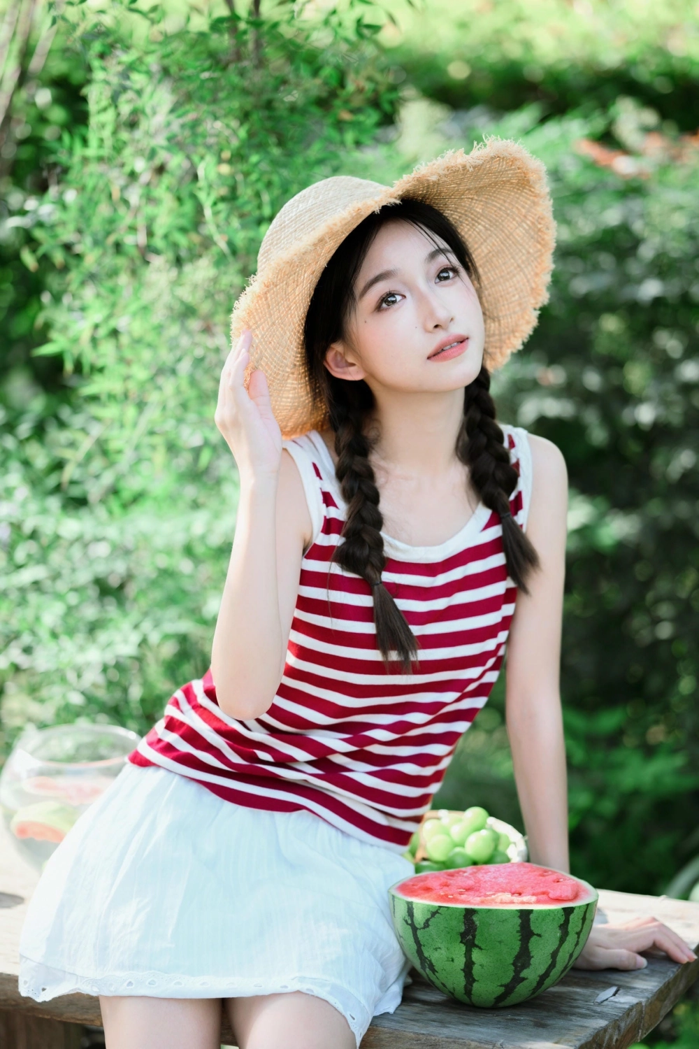 Lin Miaoxin enjoying a perfect day outdoors