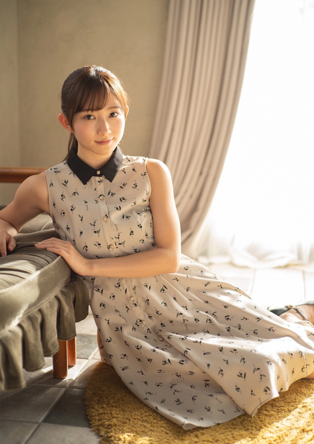 Her expression Nagisa Aoyama a blend of innocence and allure