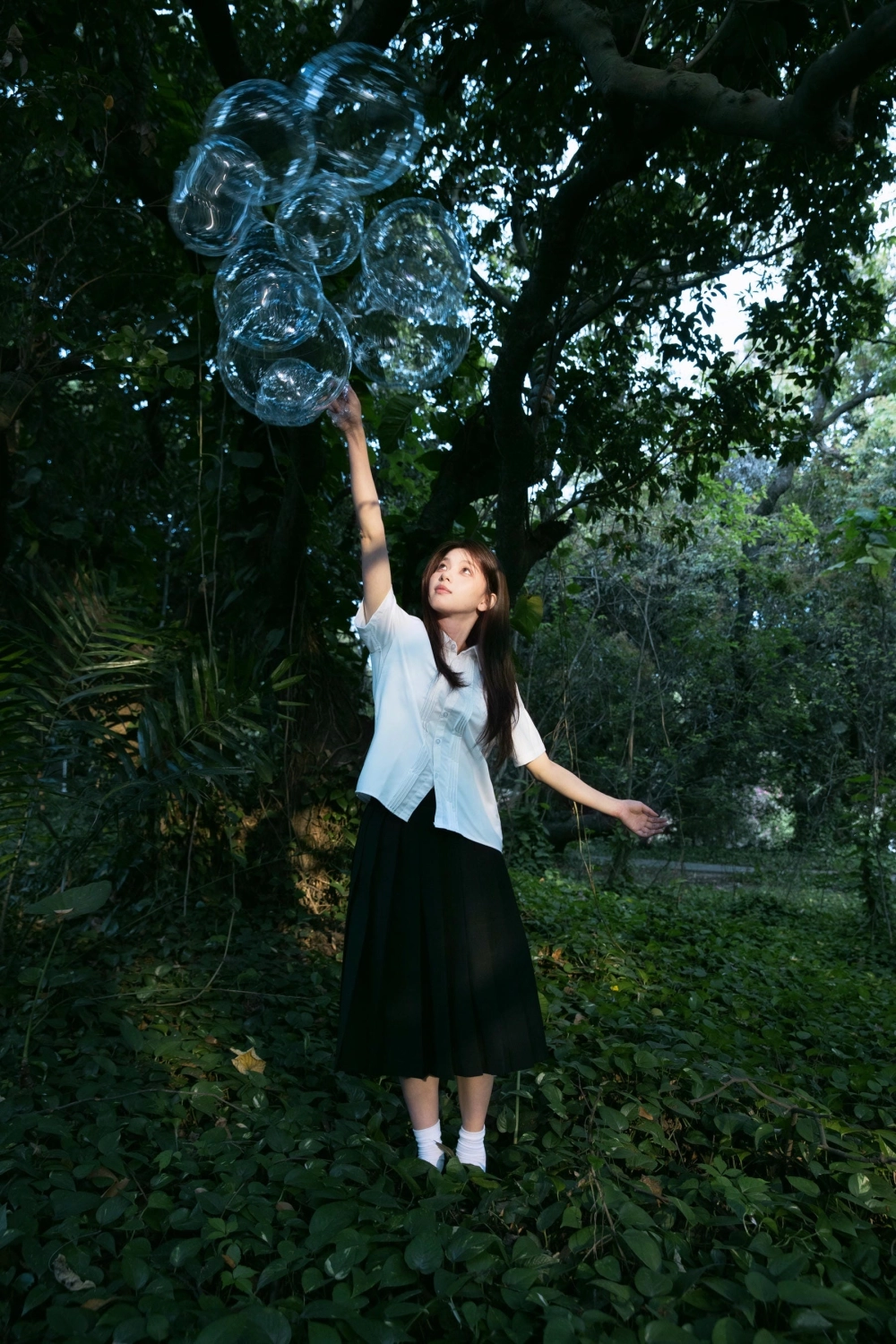 A captivating portrait of Quqi outdoors