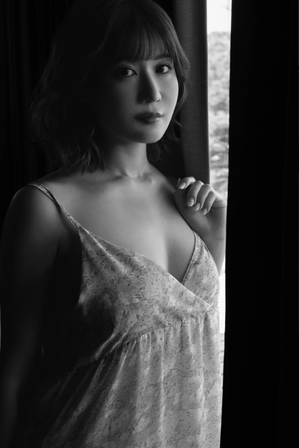 Riho Fujimori's gaze holds a gentle temptation