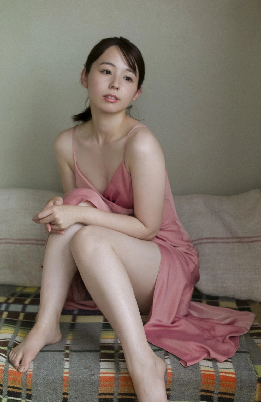 Her expression Rina Koike a blend of innocence and allure