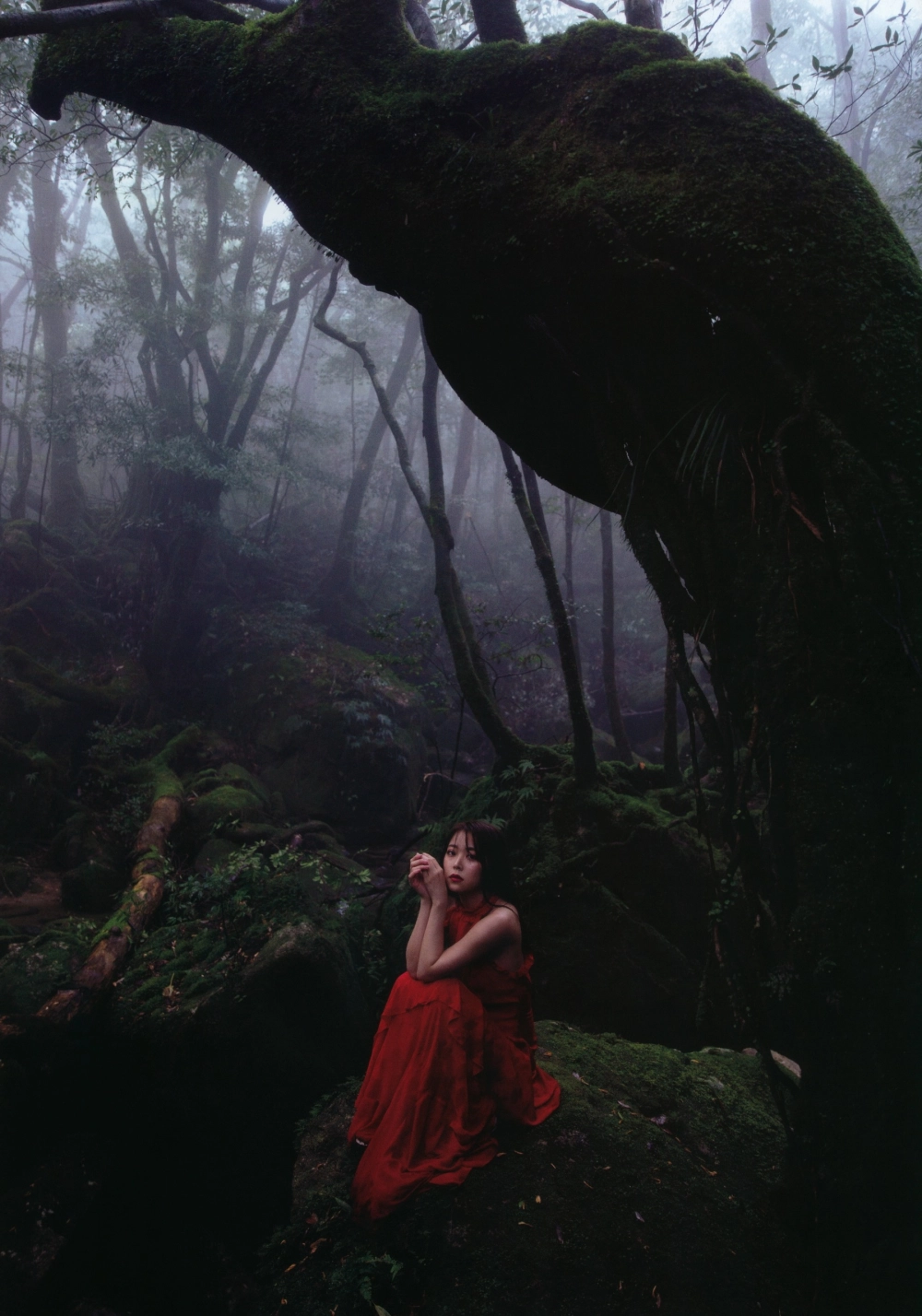 Her expression Shirakama Miru a blend of innocence and allure