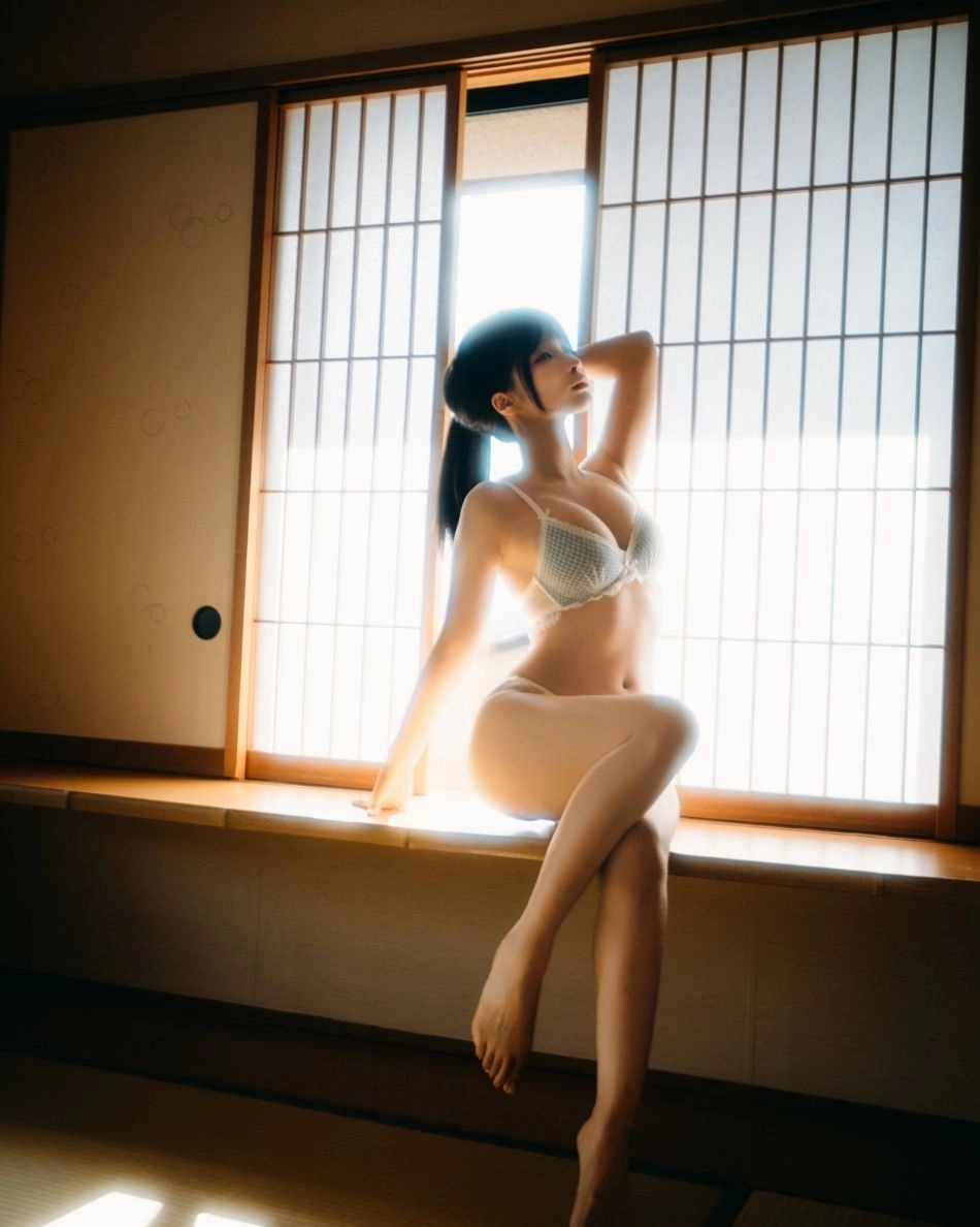 The subtle allure of a pastel-colored lingerie set.