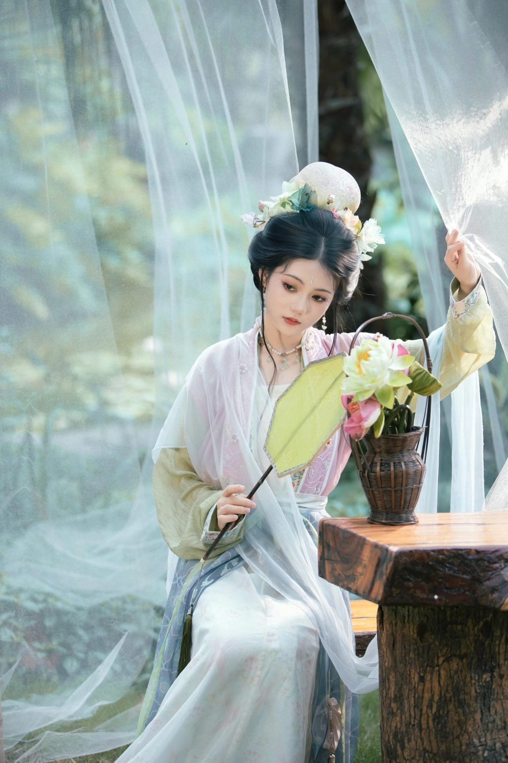Wu Ying Kunkun framed by natural beauty