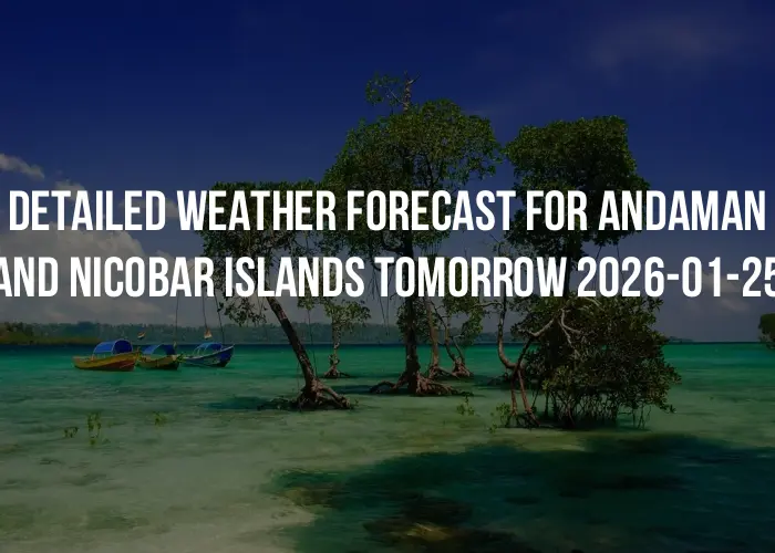Detailed weather forecast for Andaman and Nicobar Islands tomorrow 2026-01-25