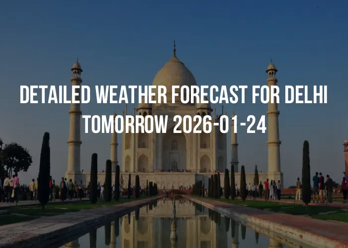 Detailed weather forecast for Delhi tomorrow 2026-01-24
