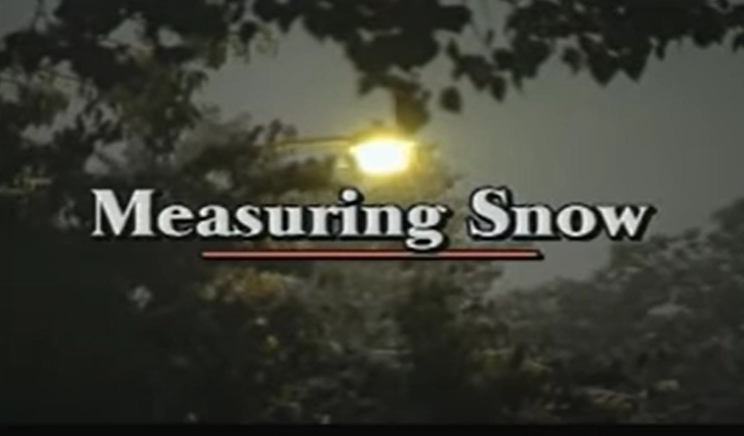 A clean snow measurement site ready for snowfall