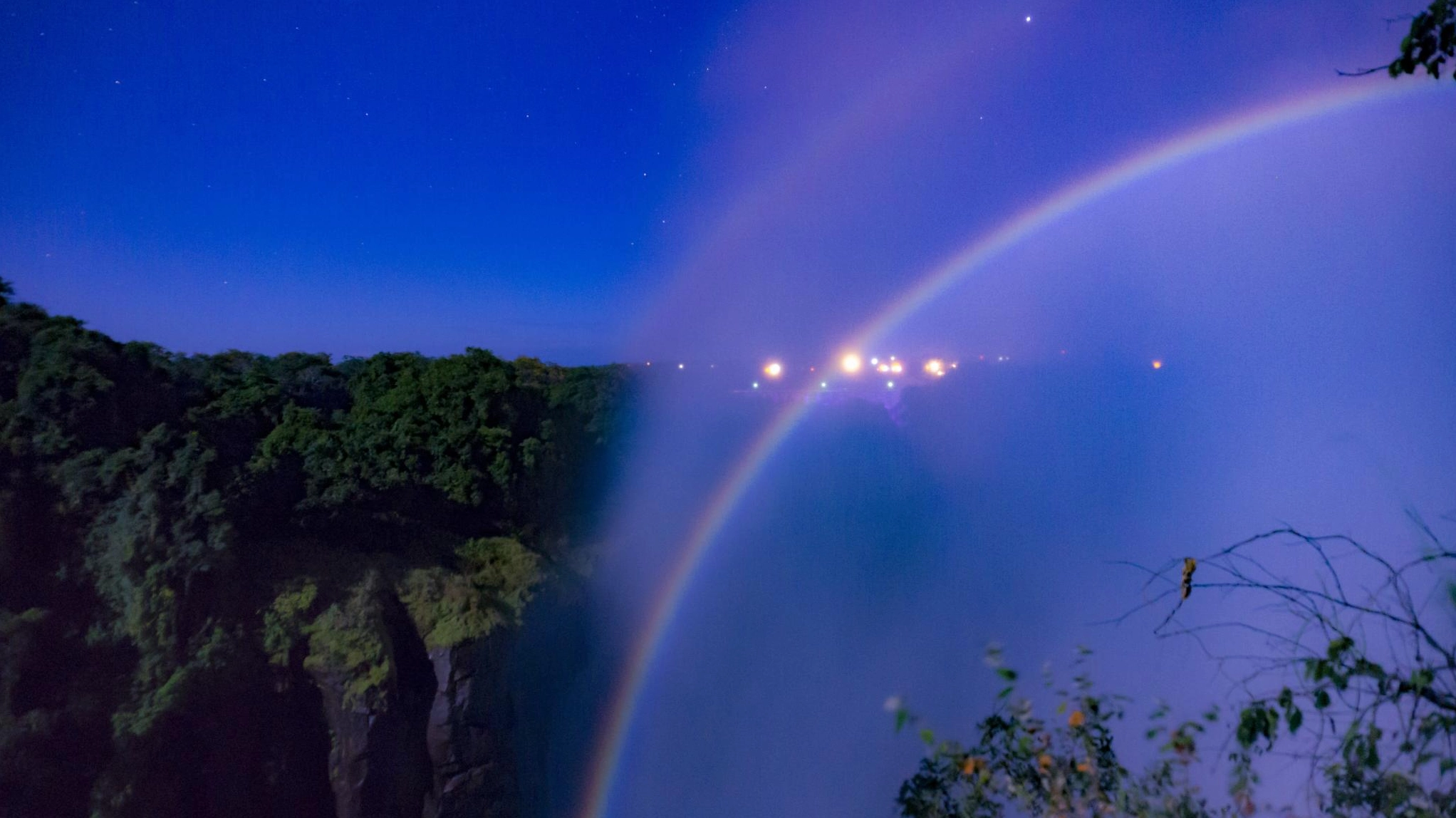 A general view of a moonbow