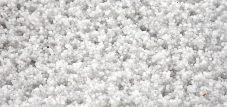 A pile of hundreds of tiny hailstones.
