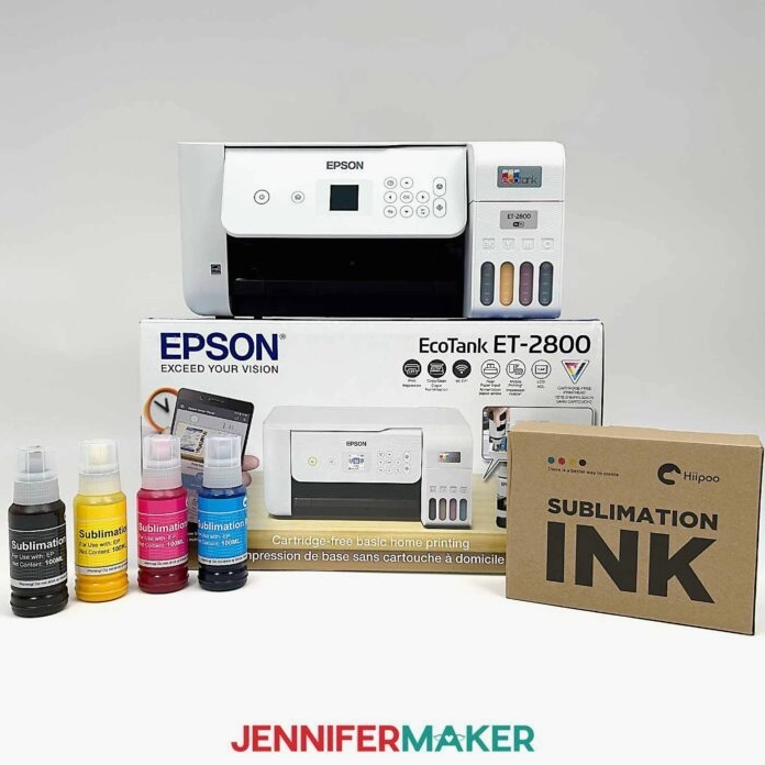 A variety of items decorated with sublimation prints