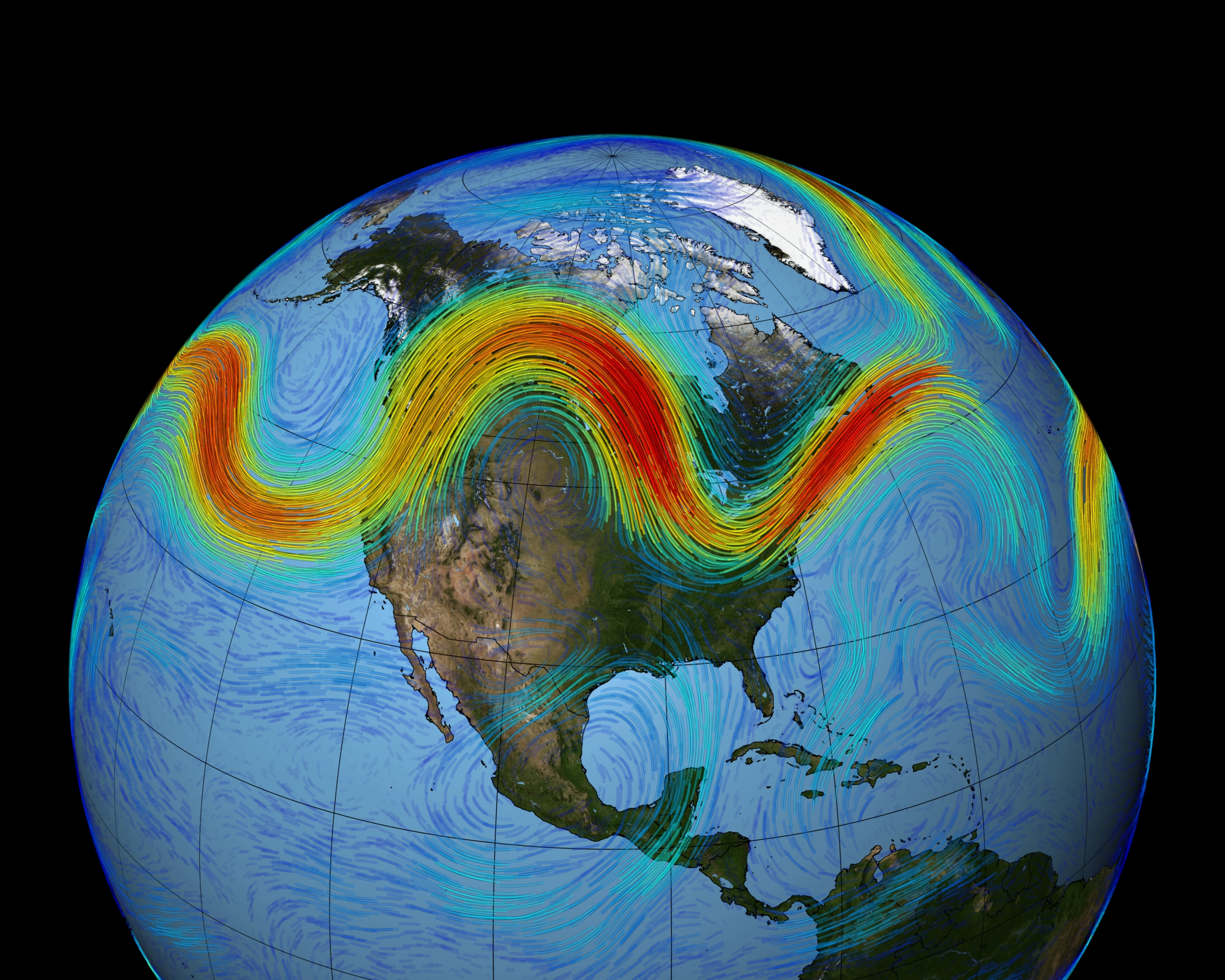 A visual representation of a jet stream