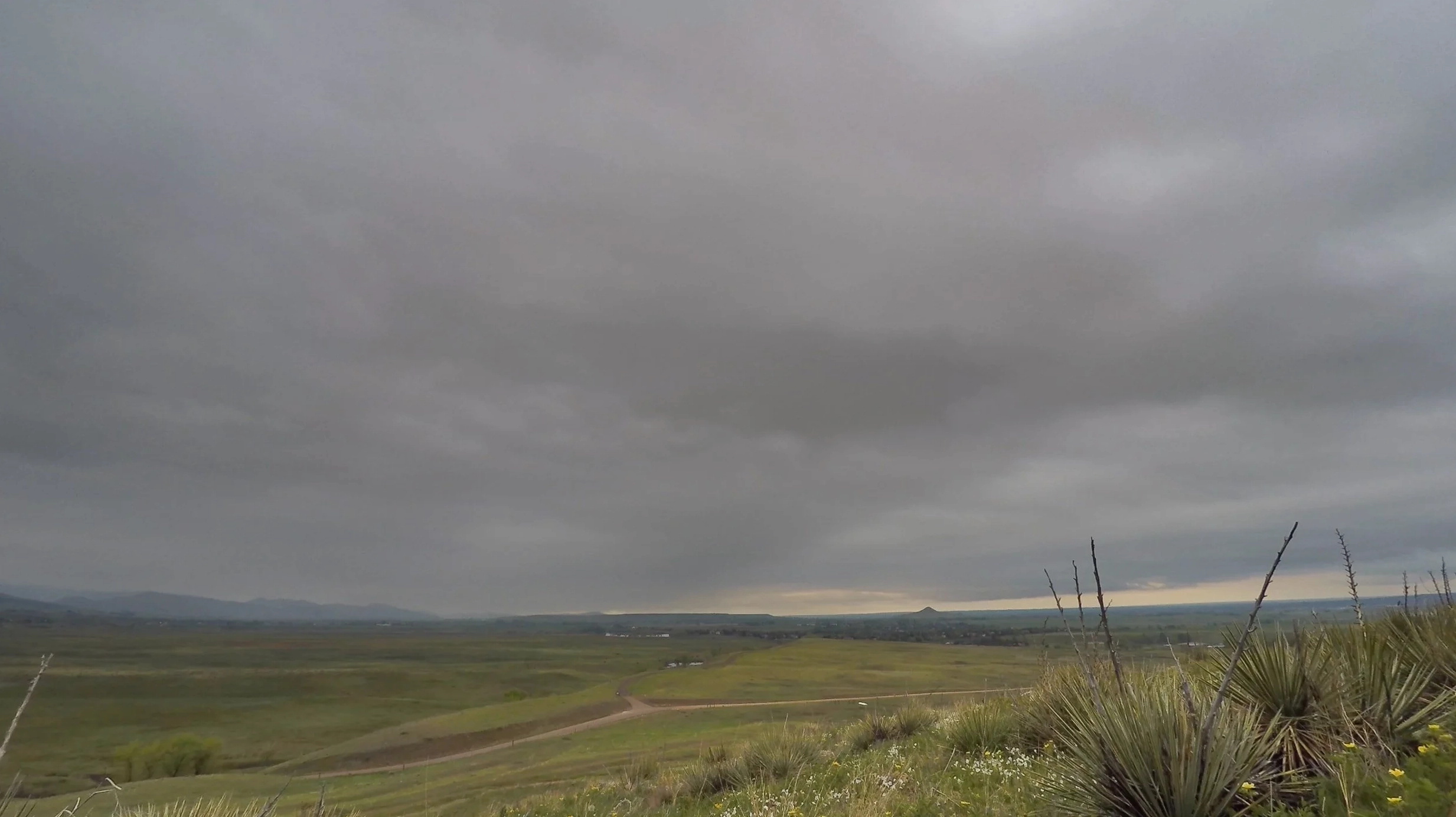 Altostratus opacus clouds covering the entire sky