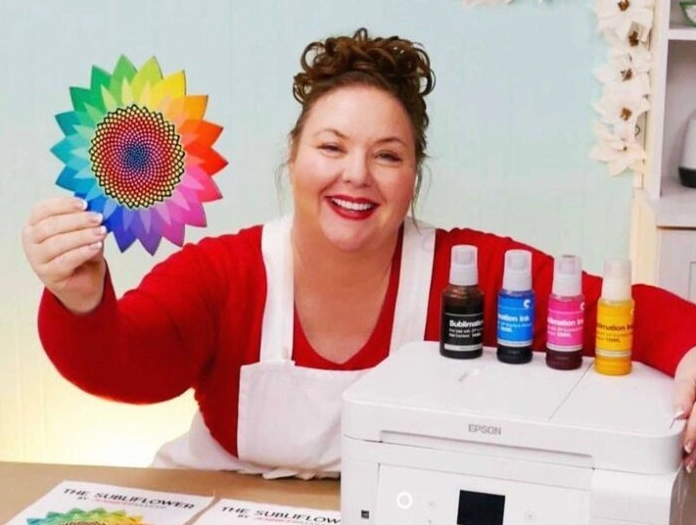 Close-up of sublimation ink cartridges