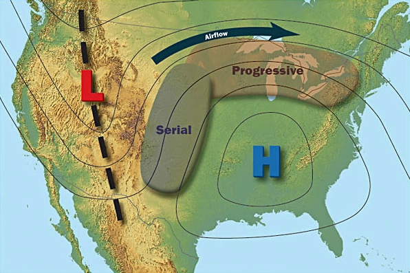 Damage caused by straight-line winds from a derecho storm