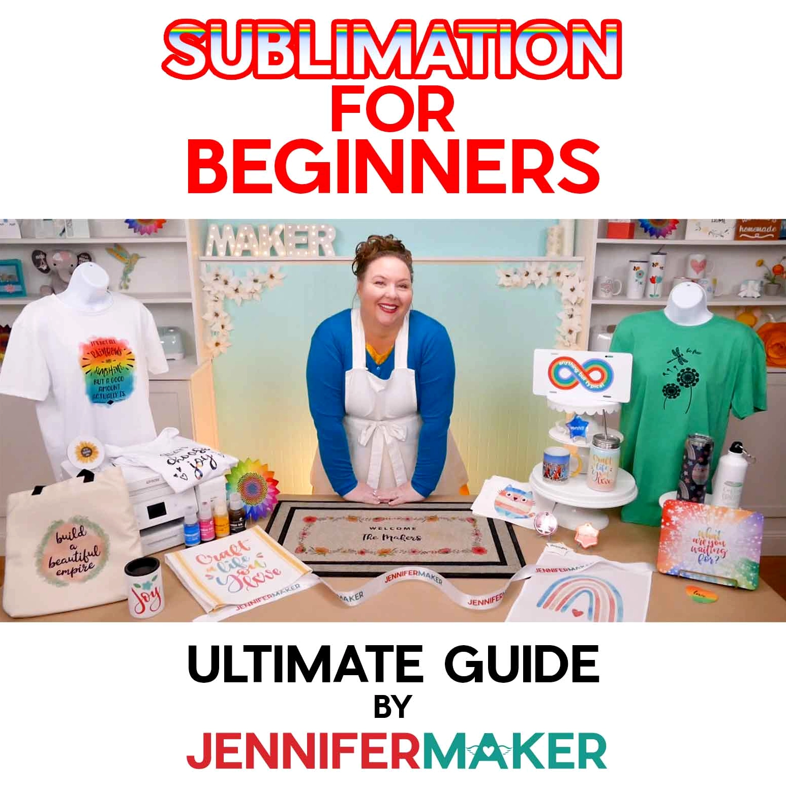 JenniferMaker demonstrating sublimation printing with her equipment