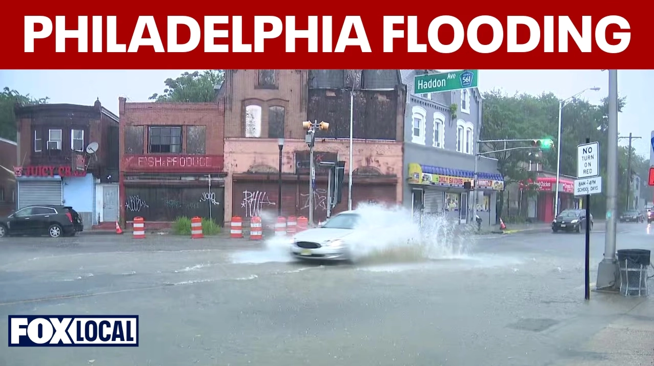 Severe thunderstorms causing widespread damage across a region