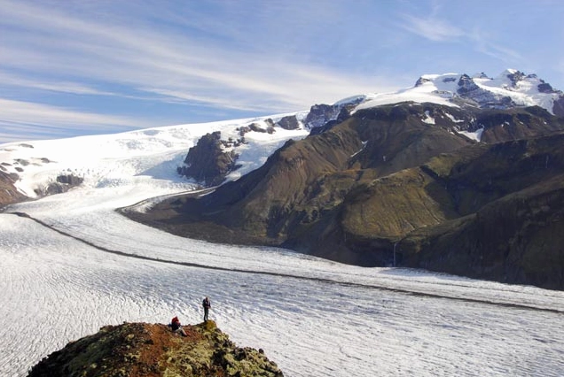 Skaftafellsjökull Glacier receding due to climate change