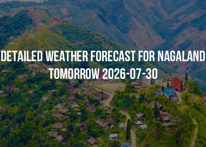 Detailed weather forecast for Nagaland tomorrow 2026-07-30