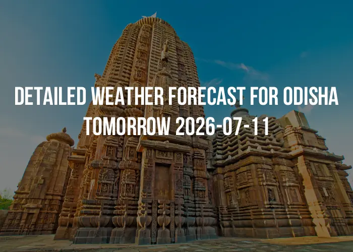 Detailed weather forecast for Odisha tomorrow 2026-07-11