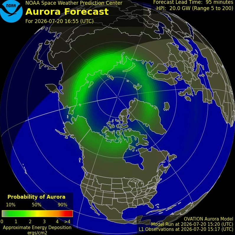 Vivid aurora borealis display in the night sky