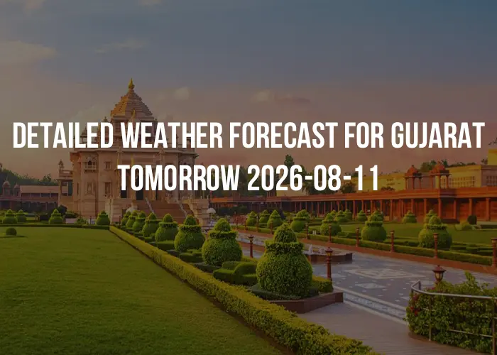 Detailed weather forecast for Gujarat tomorrow 2026-08-11