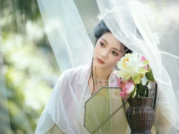 A high-fashion outdoor shoot with Wu Ying Kunkun