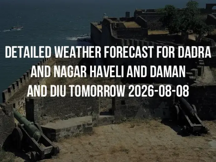 Detailed weather forecast for Dadra and Nagar Haveli and Daman and Diu tomorrow 2026-08-08